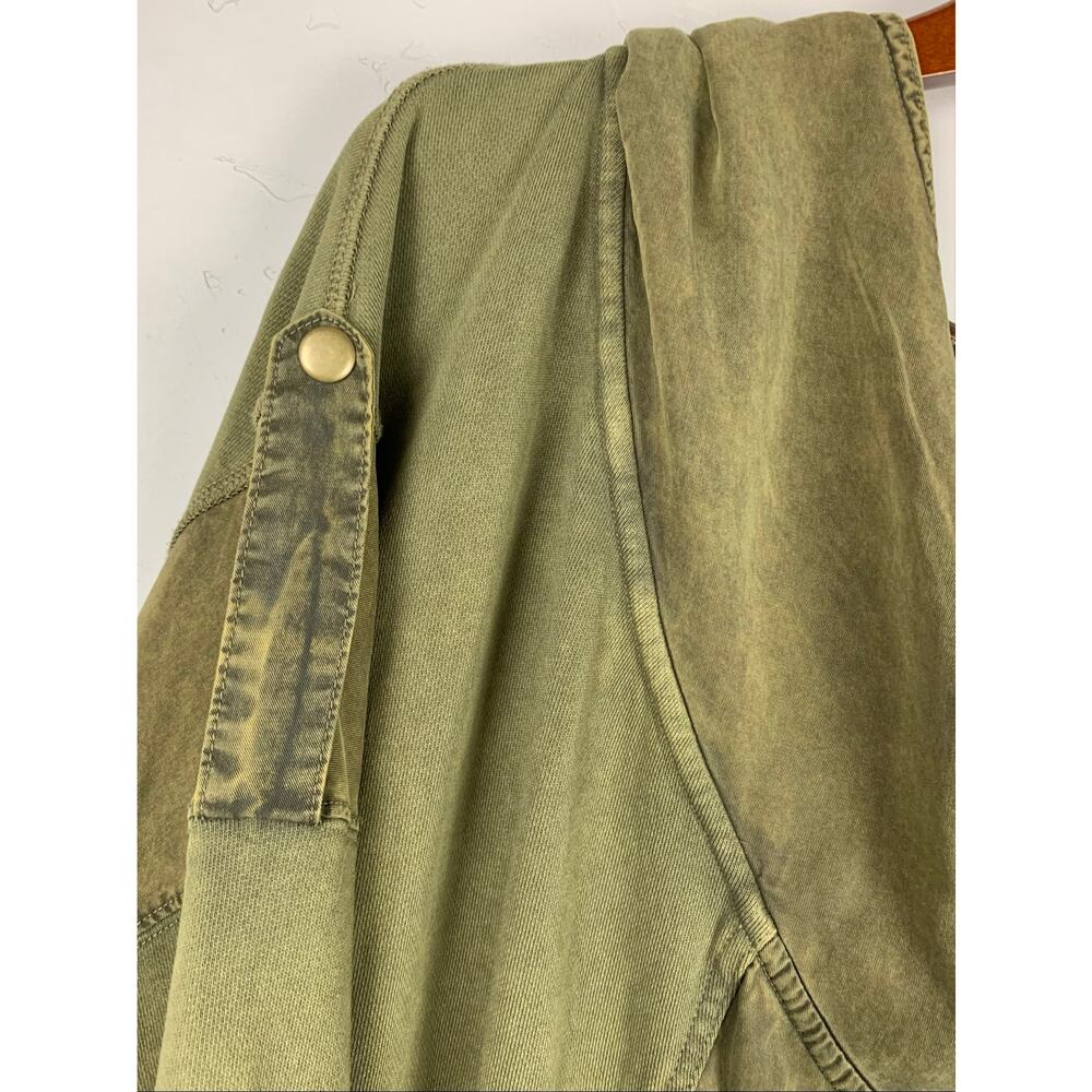Free People C'Mon Hooded Cardigan Jacket Olive Green Oversized Pockets Women's S - Picture 5 of 11